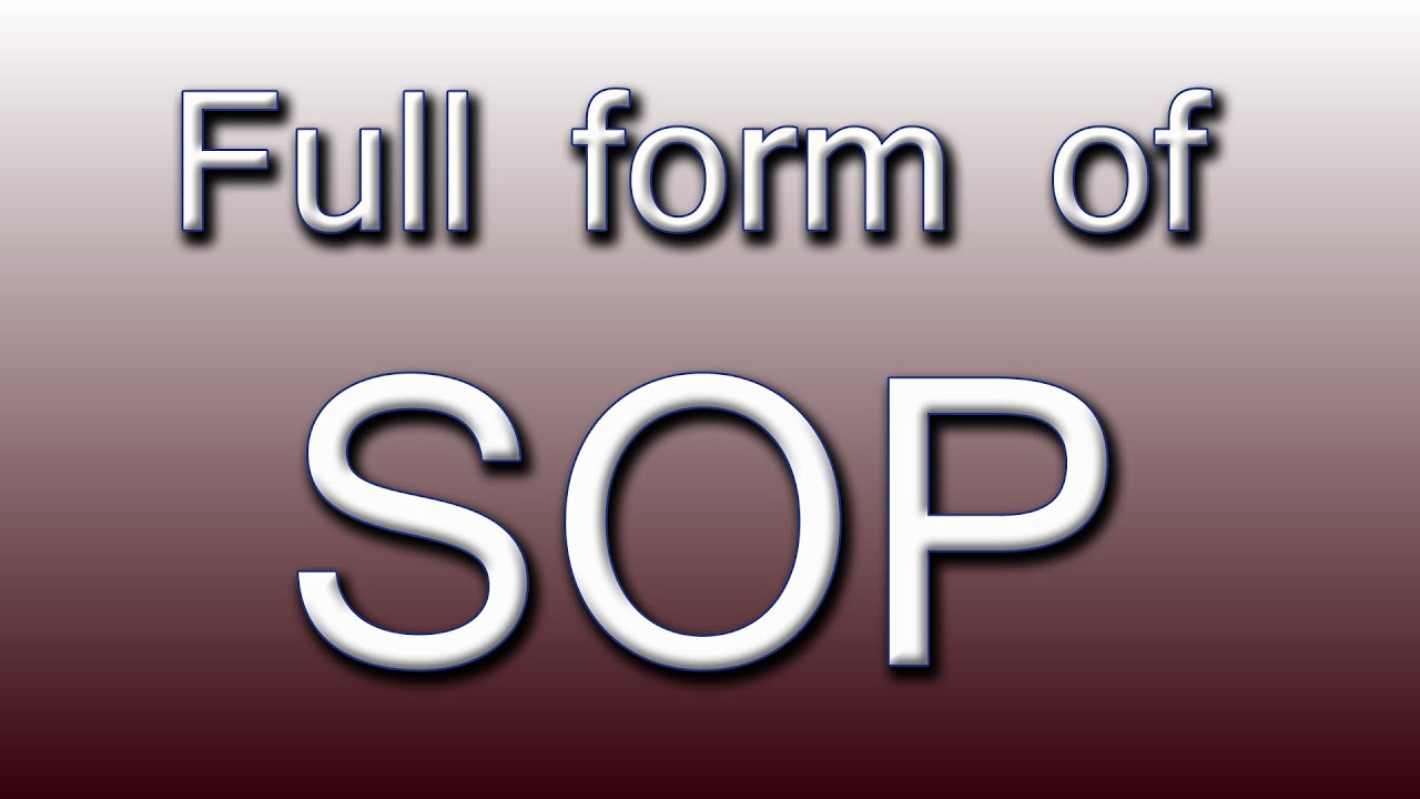 SOP Full Form