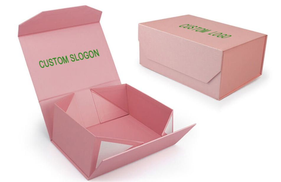 Eco-friendly custom foldable rigid boxes with premium printing and sustainable materials for wholesale packaging.